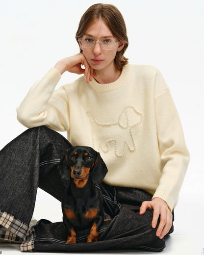 DACHSHUND PEARL SWEATER